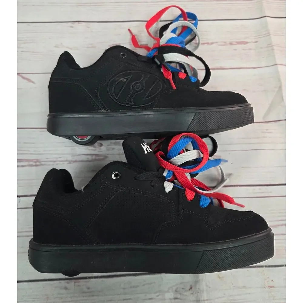 Heelys Voyager Black Roller Skate Shoes Youth Size 6
